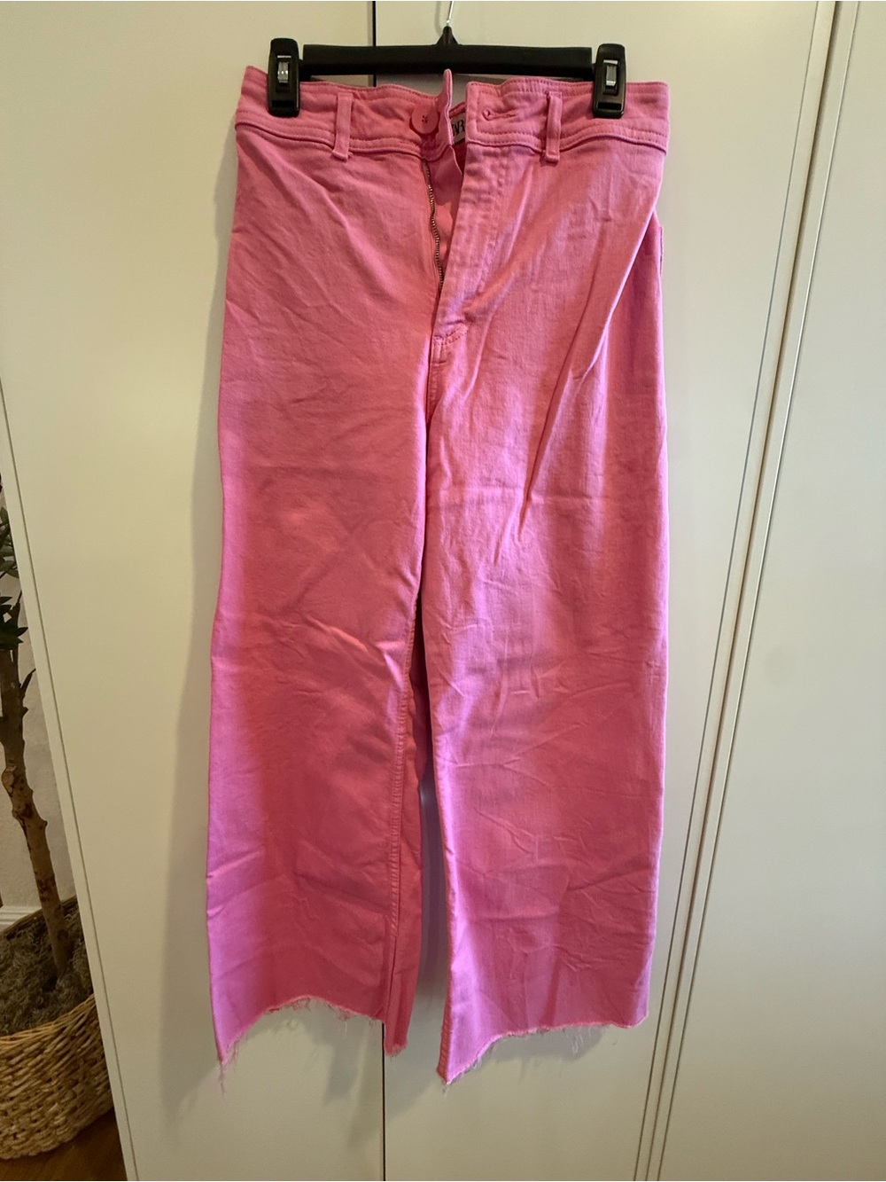 Zara Pink Wide Leg Jeans